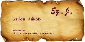 Szűcs Jákob névjegykártya